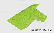 Physical 3D Map of Burayevskiy, single color outside