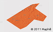 Political 3D Map of Burayevskiy, cropped outside