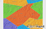 Political 3D Map of Burayevskiy