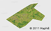 Satellite 3D Map of Burayevskiy, single color outside