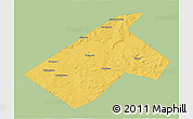 Savanna Style 3D Map of Burayevskiy, single color outside