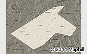 Shaded Relief 3D Map of Burayevskiy, darken