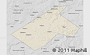 Shaded Relief 3D Map of Burayevskiy, desaturated