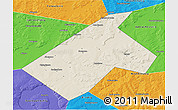 Shaded Relief 3D Map of Burayevskiy, political outside
