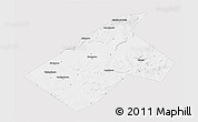 Silver Style 3D Map of Burayevskiy, single color outside