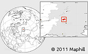 Blank Location Map of Burayevskiy, highlighted grandparent region