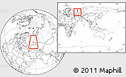 Blank Location Map of Burayevskiy, highlighted parent region, within the entire country