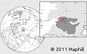 Blank Location Map of Burayevskiy, highlighted parent region, highlighted grandparent region