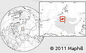 Blank Location Map of Burayevskiy, highlighted parent region