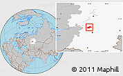 Gray Location Map of Burayevskiy, highlighted grandparent region