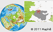 Physical Location Map of Burayevskiy, highlighted parent region, highlighted grandparent region