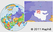 Political Location Map of Burayevskiy, highlighted parent region