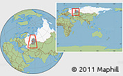 Savanna Style Location Map of Burayevskiy, highlighted country, highlighted grandparent region, within the entire country