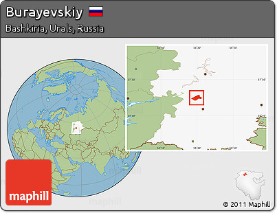 Savanna Style Location Map of Burayevskiy, highlighted grandparent region