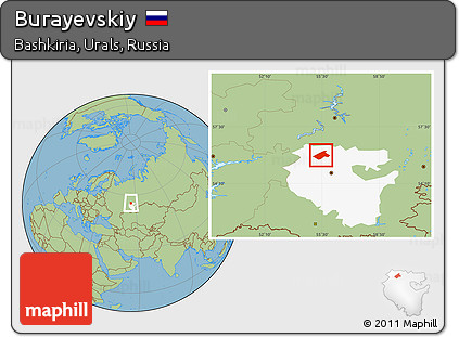 Savanna Style Location Map of Burayevskiy, highlighted parent region