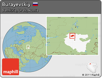 Savanna Style Location Map of Burayevskiy, highlighted parent region