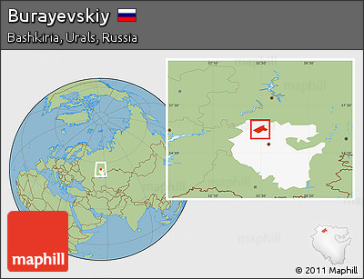Savanna Style Location Map of Burayevskiy, highlighted parent region