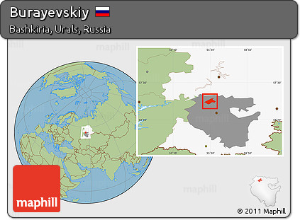 Savanna Style Location Map of Burayevskiy, highlighted parent region, highlighted grandparent region