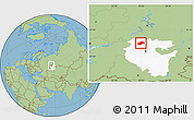 Savanna Style Location Map of Burayevskiy, highlighted parent region