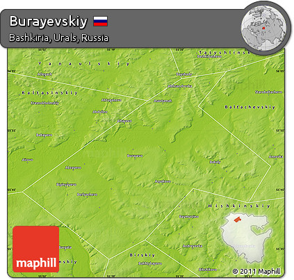 Physical Map of Burayevskiy