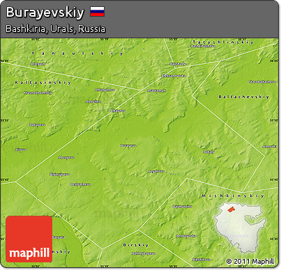 Physical Map of Burayevskiy