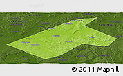 Physical Panoramic Map of Burayevskiy, darken
