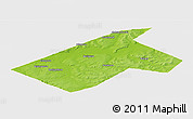 Physical Panoramic Map of Burayevskiy, single color outside