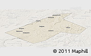 Shaded Relief Panoramic Map of Burayevskiy, lighten
