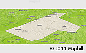 Shaded Relief Panoramic Map of Burayevskiy, physical outside