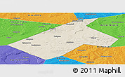 Shaded Relief Panoramic Map of Burayevskiy, political outside