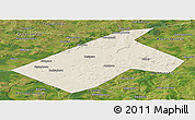 Shaded Relief Panoramic Map of Burayevskiy, satellite outside