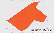 Political Simple Map of Burayevskiy, cropped outside