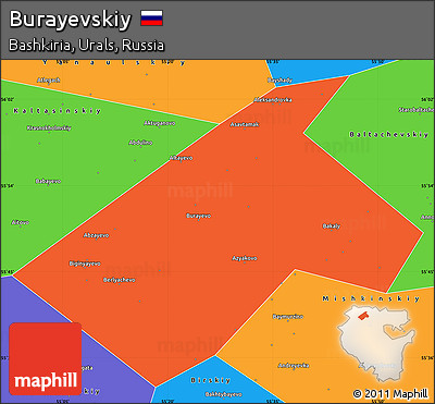 Political Simple Map of Burayevskiy