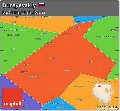 Political Simple Map of Burayevskiy