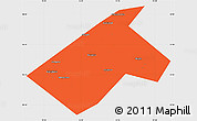 Political Simple Map of Burayevskiy, single color outside