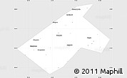 Silver Style Simple Map of Burayevskiy, single color outside