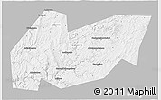 Gray 3D Map of Burzyanskiy, single color outside