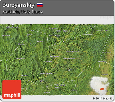 Satellite 3D Map of Burzyanskiy