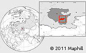 Blank Location Map of Burzyanskiy, highlighted country, highlighted parent region