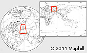 Blank Location Map of Burzyanskiy, highlighted grandparent region, within the entire country