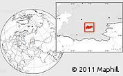 Blank Location Map of Burzyanskiy, highlighted grandparent region