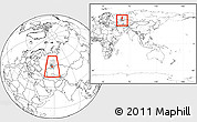 Blank Location Map of Burzyanskiy, highlighted parent region, highlighted grandparent region, within the entire country