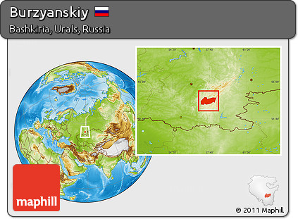 Physical Location Map of Burzyanskiy
