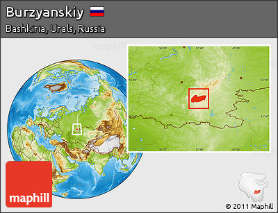 Physical Location Map of Burzyanskiy
