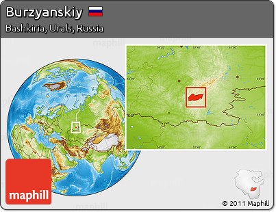 Physical Location Map of Burzyanskiy