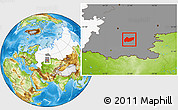 Physical Location Map of Burzyanskiy, highlighted country, highlighted grandparent region