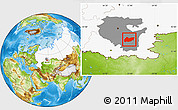 Physical Location Map of Burzyanskiy, highlighted country, highlighted parent region
