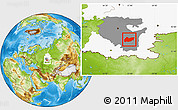 Physical Location Map of Burzyanskiy, highlighted parent region, highlighted grandparent region