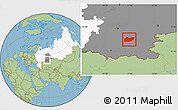 Savanna Style Location Map of Burzyanskiy, highlighted country, highlighted grandparent region