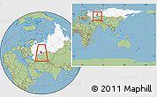 Savanna Style Location Map of Burzyanskiy, highlighted country, highlighted parent region, within the entire country